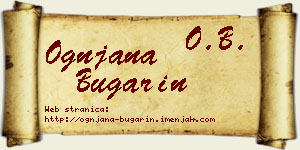 Ognjana Bugarin vizit kartica